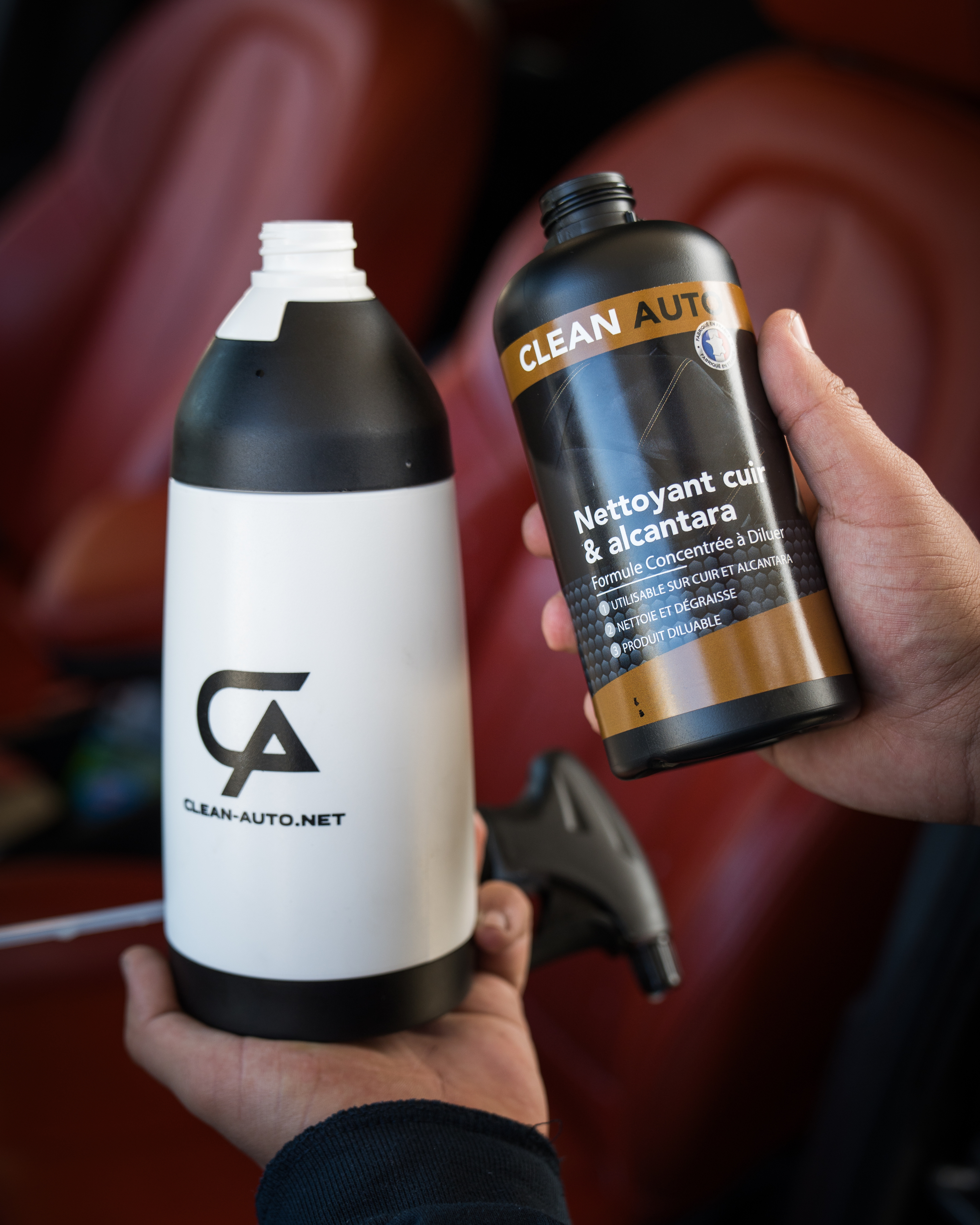 Leder- und Alcantara-Reinigerkonzentrat – Clean Auto – DETAILLIERUNG 500 ml – 1 l – wirksam – Verdünnung 5 %