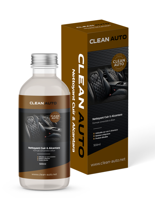 Concentré Nettoyant Cuir & Alcantara - Clean Auto - DETAILING 500ML - 1L - Efficace - Dilution 5%