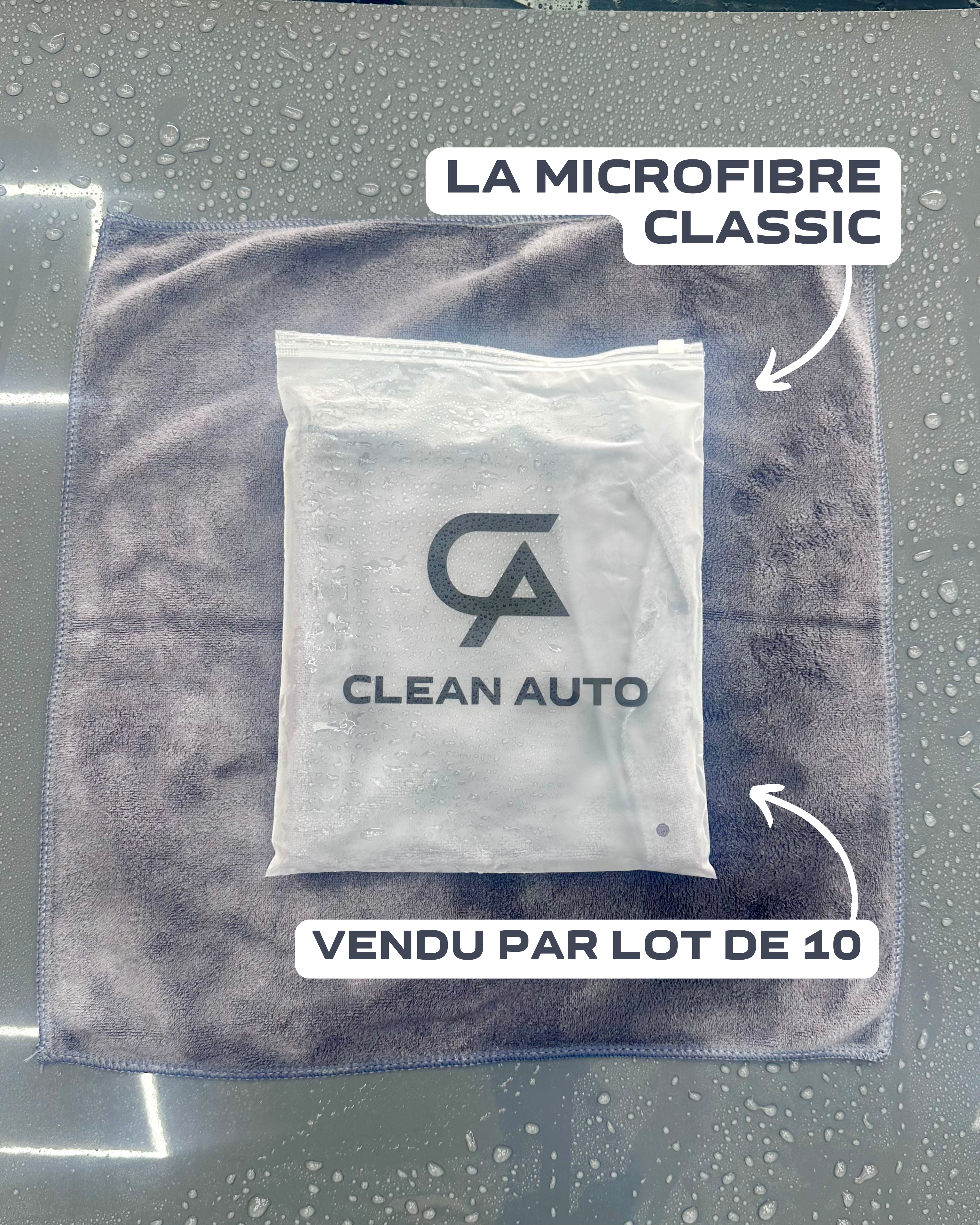 Lot de 10 microfibres 400GSM - 38cm x 38cm - Haute qualité