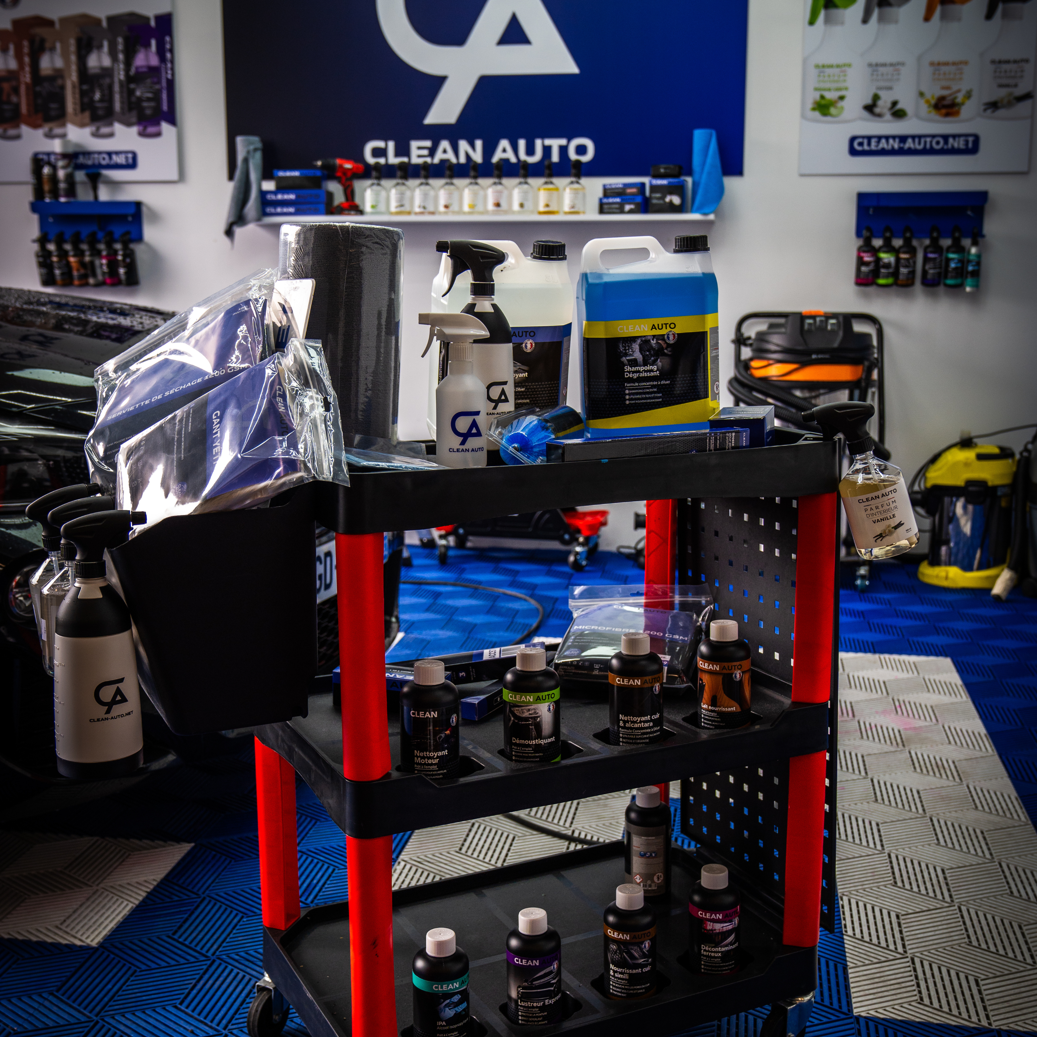 Servante de detailing - 3 étapes de rangement, qualité supérieure