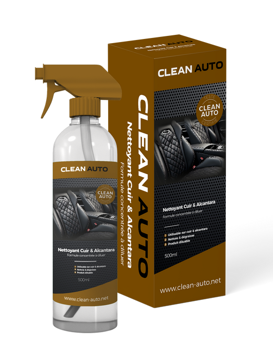 Concentré Nettoyant Cuir & Alcantara - Clean Auto - DETAILING 500ML - 1L - Efficace - Dilution 5%