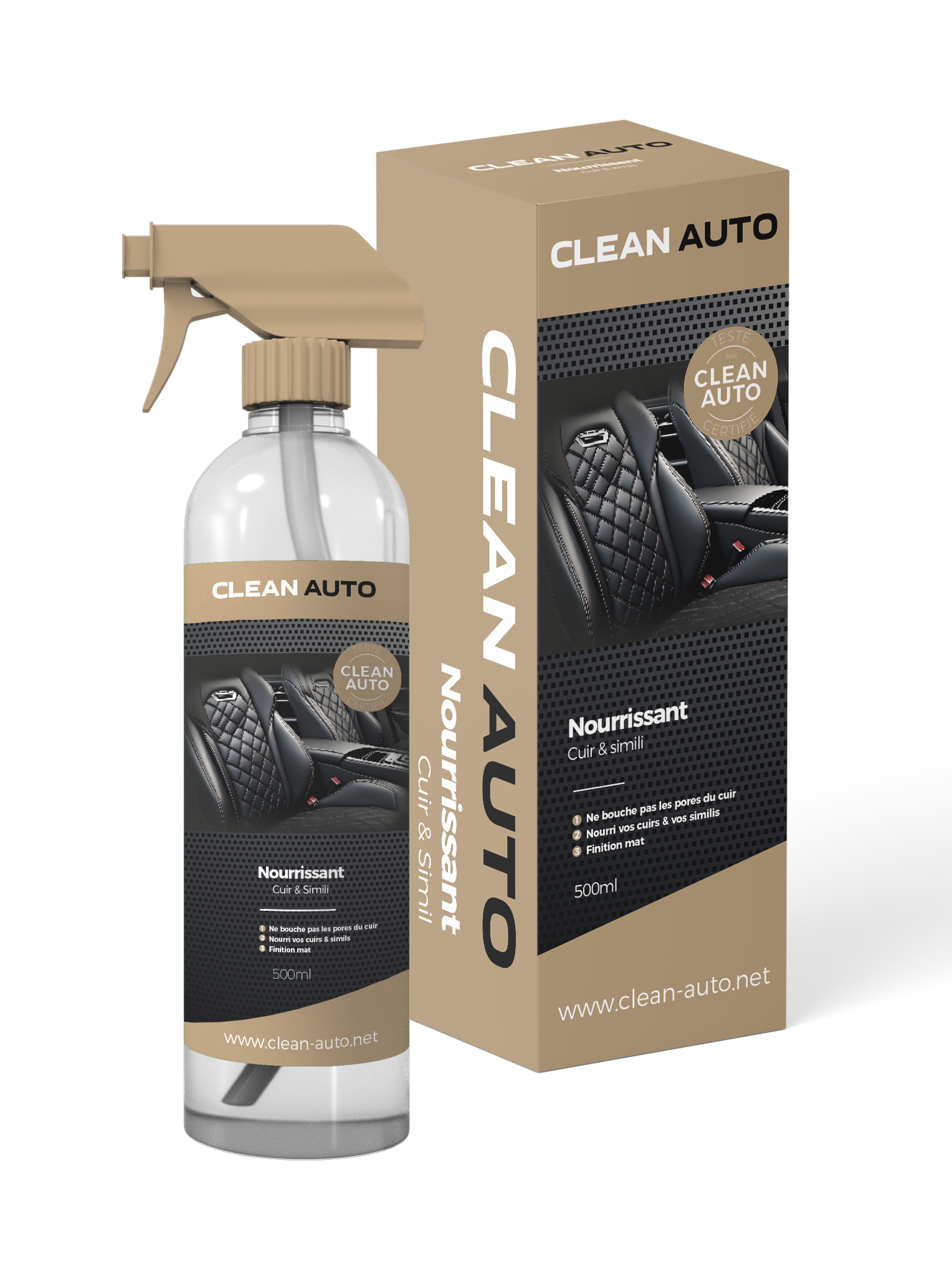 Pflegend für Leder und Kunstleder – (PAE) für langanhaltenden Schutz und ein neues Finish. 500 ml – 1 Liter – CLEAN AUTO – DETAILING 