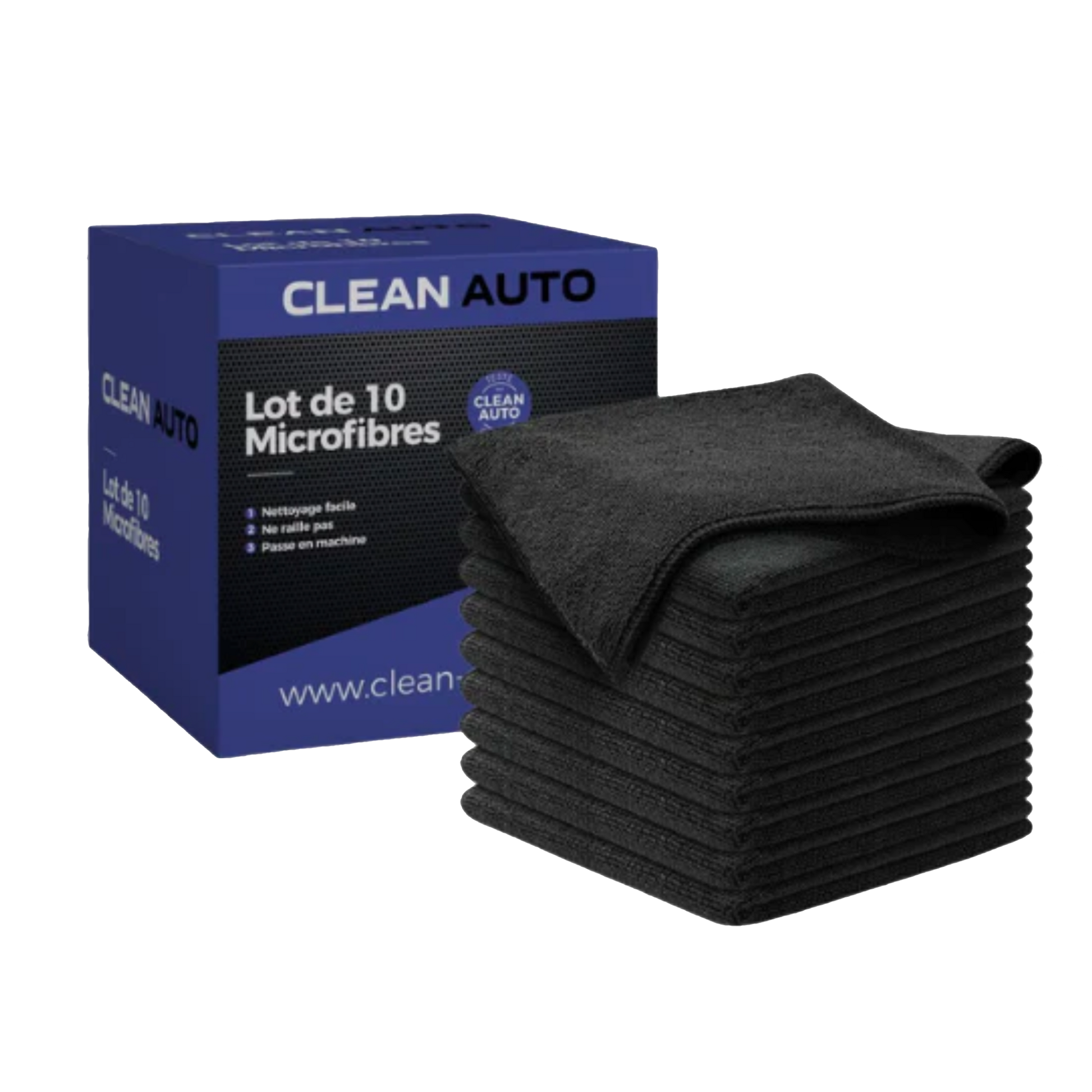 Lot de 10 Microfibres 38cm x 38cm - Clean Auto – Clean Group